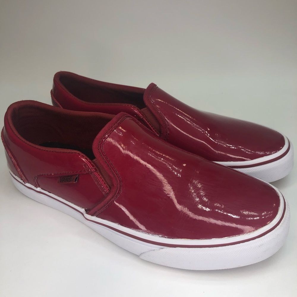 Rare Patent Leather Vans off the Wall Women Size 8